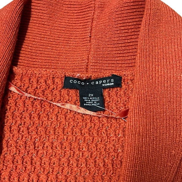 Coco + Capers - Women’s Acrylic Sweater Cardigan Sz. 2X - Picture 3 of 4